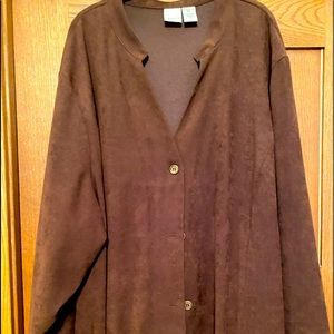 ROAMANS FAUX SUEDE BLAZER 36W $26